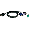 Tripp Lite 6ft USB / PS2 Cable Kit for KVM Switches B040 / B042 Series KVMs - HD-15 Male - HD-15 Male, mini-DIN (PS/2) Male, Type A Male USB - 6ft"