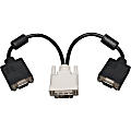 Eaton Tripp Lite Series DVI to VGA Y Splitter Adapter Cable (DVI-I to HD15 M/2xF), 1 ft. (0.3 m) - VGA splitter - P1200012 1 thumbnail image