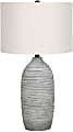 Monarch Specialties Heathyr Table Lamp, 27”H, Ivory/Gray