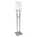 Buddy 100% Recycled Lobby Sign Holder Stand, 12"H x 12"W x 48"D, Silver