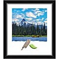 Amanti Art Rectangular Narrow Picture Frame, 23” x 27" With Mat, Eva Black Silver 1 thumbnail image