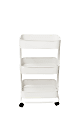 We R Memory Keepers 3-Tier Steel Rolling Storage Cart, 36 1/2" x 17" x 17", Off White