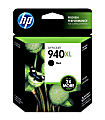 HP 940XL Black High-Yield Ink Cartridge, C4906AN