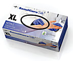 SensiCare Silk® Powder-Free Nitrile Exam Gloves, X-Large, Dark Blue, 230 Gloves Per Box, Case Of 10 Boxes