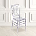 Flash Furniture Elegance Transparent Stacking Chairs, Crystal Ice, Set Of 2 Chairs