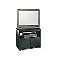 Sauder® Bayshore TV/VCR Stand With Swivel Top, Matte Black 1 thumbnail image