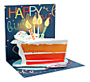 Up With Paper Everyday Pop-Up Greeting Card, 5-1/4" x 5-1/4", Big Slice Of Cake
