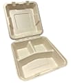 Purely Bamboo 3-Compartment To-Go Trays, 8" x 8" x 3", Beige, Pack Of 200 Trays 1 thumbnail image