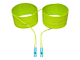 Eaton Tripp Lite Series 100G Duplex Multimode 50/125 OM5 LSZH Fiber Optic Cable (LC/LC), Lime Green, 10 m - Patch cable - LC multi-mode (M) to LC multi-mode (M) - 10 m - fiber optic - duplex - 50 / 125 micron - IEEE 802.3ae/OM5 - lime green
