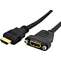 StarTech.com Standard HDMI Cable For Panel Mount, 3' 1 thumbnail image