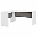 Bush Business Furniture Echo 60"W L-Shaped Corner Desk, Pure White/Modern Gray, Standard Delivery