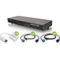 IOGEAR 8-Port USB PS/2 Combo VGA DisplayPort KVM Kit - Metal 1 thumbnail image