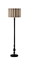 Adesso Claret Floor Lamp, Black with Off-White Fabric Shade 1 thumbnail image