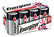 Energizer® Max® D Alkaline Batteries, Pack Of 8