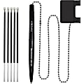 Nadex Coins Ball and Chain Security Pen Set (1 Pen) - Rubber - Black