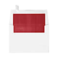 LUX Invitation Envelopes, A6, Peel & Press Closure, Red/White, Pack Of 500