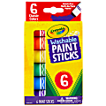 Crayola® Washable Paint Sticks, Assorted Colors, Pack Of 6 Sticks 1 thumbnail image