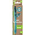 BIC® ReVolution Ocean-Bound Ball Pens, Medium Point, 1.0 mm, Blue Barrel, Black Ink, Pack Of 4 Pens 1 thumbnail image
