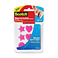 Scotch® Reusable Adhesive Shapes, 1" x 1", Pack Of 18