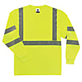 Ergodyne GloWear 8391 Type-R Class 3 Long-Sleeve T-Shirt, 3X, Lime