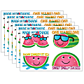 Eureka Jumbo Scented Stickers, Watermelon, 12 Stickers Per Pack, Set Of 6 Packs