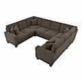 Bush® Furniture Stockton 113"W U-Shaped Sectional Couch, Chocolate Brown, Standard Delivery 1 thumbnail image