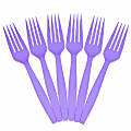 JAM PAPER Big Party Pack of Premium Plastic Forks, Purple, 100 Disposable Forks/Box  1 thumbnail image