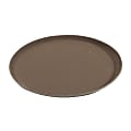 Carlisle Griptite 2 Round Serving Tray, 14", Tan