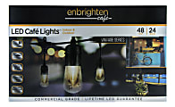 Jasco Enbrighten Vintage LED Caf Lights, 48', Indoor/Outdoor, Black Cord/White Lights 1 thumbnail image