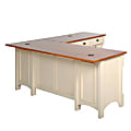 Christopher Lowell Shore Business 48" Return Kit, 30 1/2"H x 47 1/2"W x 23 1/2"D, Antiqued White/American Cherry 1 thumbnail image