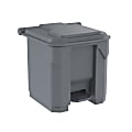 Gritt Commercial Rectangular Step-On Trash Can, 8 Gallon, Gray 1 thumbnail image