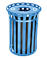 Alpine Industries Outdoor Metal Recycling Receptacle, 38 Gallons, Blue 1 thumbnail image