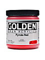 Golden OPEN Acrylic Paint, 8 Oz Jar, Pyrrole Red