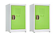 Alpine AdriOffice 1-Tier Steel Lockers, 24”H x 15”W x 15”D, Green, Set Of 2 Lockers 1 thumbnail image