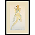 Amanti Art Isadora Duncan, in Green, Dancing, 1920 Framed Print By Abraham Walkowitz, 21"H x 14 7/8"W, Black