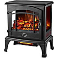 Comfort Glow EQS5140 Sanibel 3-Sided Infrared Quartz Electric Stove Black Finish - Infrared - Electric - Electric - 750 W to 1500 W - 2 x Heat Settings - 750 Sq. ft. Coverage Area - 1500 W - 120 V AC - 12.50 A - Indoor - Black
