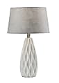 Adesso® Simplee Joan 2-Piece Table Lamp Set, Light Grey Shades/White Bases 1 thumbnail image