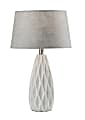 Adesso® Simplee Joan 2-Piece Table Lamp Set, Light Grey Shades/White Bases