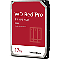 Western Digital Red Pro WD121KFBX 12 TB Hard Drive - 3.5" Internal - SATA (SATA/600) - Conventional Magnetic Recording (CMR) Method - Storage System, Desktop PC Device Supported - 7200rpm - 5 Year Warranty