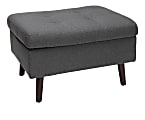 OFM 161 Collection Mid-Century Modern Tufted Fabric Storage Ottoman, Dark Gray 1 thumbnail image