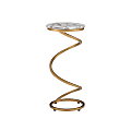 Powell Thayer Metal Drink Side Table, 23-3/4"H x 10-1/2"W x 10-1/2"D, Gray Agate/Gold 1 thumbnail image