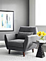 Serta® Artesia Collection Arm Chair, Slate Gray/Chestnut