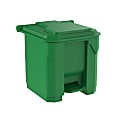 Gritt Commercial Rectangular Step-On Trash Can, 8 Gallon, Green