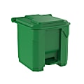Gritt Commercial Rectangular Step-On Trash Can, 8 Gallon, Green 1 thumbnail image