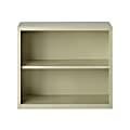 Hirsh® 30"H 2-Shelf Metal Bookcase, Putty