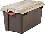 Iris Remington Heavy Duty Store-It-All Tote, 82 Qt, Brown/Tan, Pack Of 4 Totes 1 thumbnail image