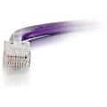 C2G-7ft Cat5e Non-Booted Unshielded (UTP) Network Patch Cable - Purple - Category 5e for Network Device - RJ-45 Male - RJ-45 Male - 7ft - Purple