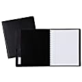 Cambridge® 30% Recycled Refillable Business Notebook, 8 1/2" x 11", 1 Subject, College Ruled, 48 Sheets (96 Pages), Black