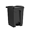 Gritt Commercial Rectangular Step-On Trash Can, 12 Gallon, Black 1 thumbnail image