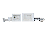 DataComm Flat Panel TV Cable Organizer Kit with Duplex Power Solution - Mounting plate - white 1 thumbnail image